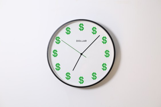 A clock with Dollar symbol / Time is Money / U.S. Debt Crisis Time