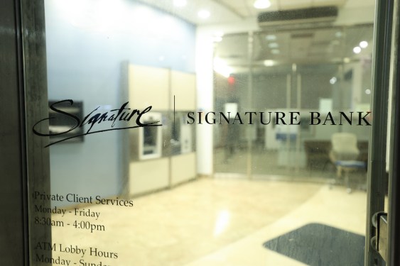 The Signature Bank headquarters at 565 Fifth Avenue in New York, US, on Sunday, March 12, 2023.