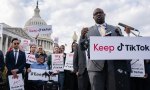 Representative Jamaal Bowman, a Democrat from New York, speaks during a news conference outside the US Capitol in Washington, DC, US, on Wednesday, March 22, 2023. The TikTok chief executive officer plans to tell Congress on Thursday his app does more to protect young users than rival social media and that Beijing has no authority over its data. Photographer: Nathan Howard/Bloomberg via Getty Images