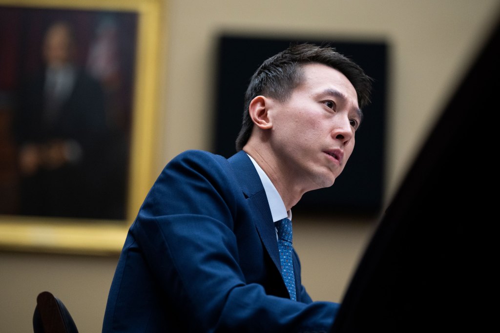 UNITED STATES - MARCH 23: TikTok CEO Shou Zi Chew testifies during the House Energy and Commerce Committee hearing titled TikTok: How Congress Can Safeguard American Data Privacy And Protect Children From Online Harms, in Rayburn Building on Thursday, March 23, 2023. (Tom Williams/CQ-Roll Call, Inc via Getty Images)