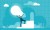 Business man carrying a light bulb representing an idea up a flight of stairs.