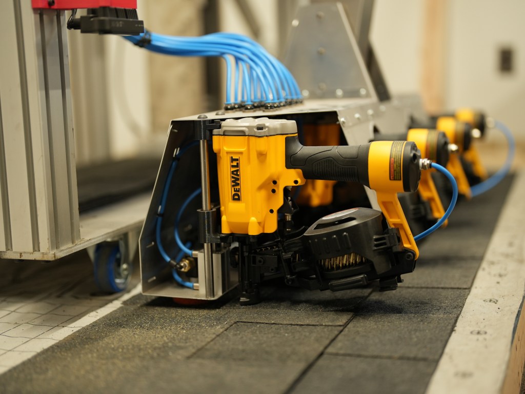Renovate Robotics installing roof shingles