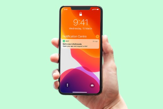 Bolt app displayed on a mobile phone