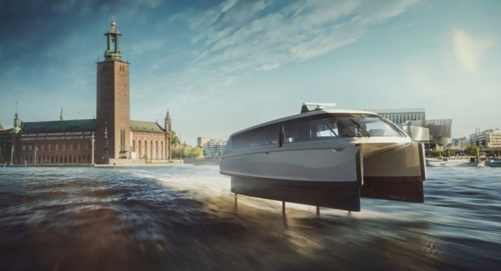 Candela hydrofoil boat rendering