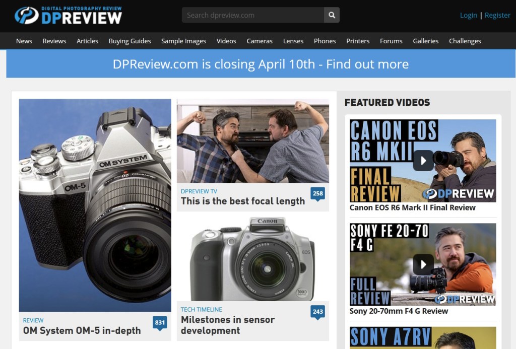 DPReview site