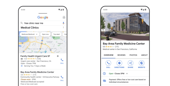 Google search health updates