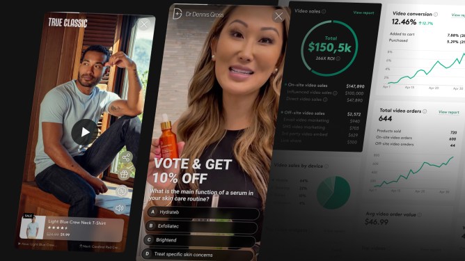 Videowise commerce video content