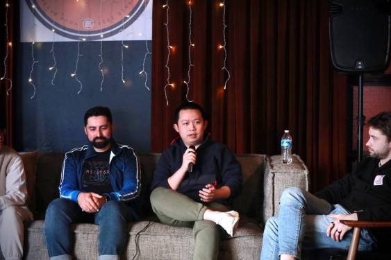 Soul Wallet's founder Jiajun Zeng in the middle.