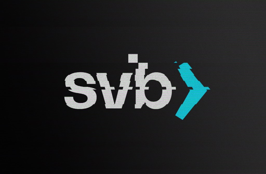 Silicon Valley Bank logo with scanlines