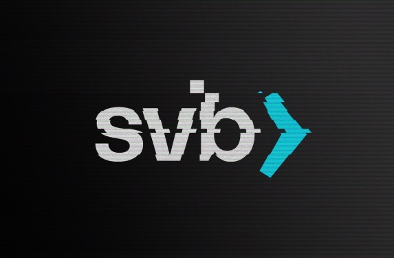 Silicon Valley Bank logo with scanlines