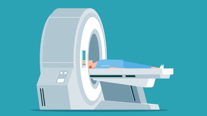 Concept illustration depicting MRI scan