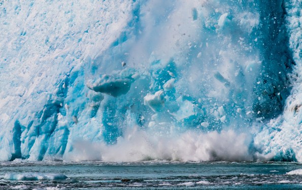 Northwestern Glacier calving into the sea