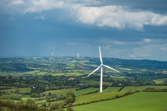 Wind farm in County Cavan, Ireland.