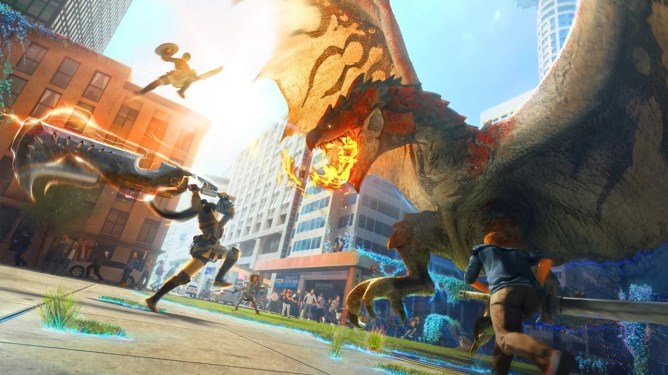 Scene from Niantic's Monster Hunter