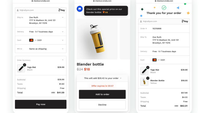 Rally checkout e-commerce