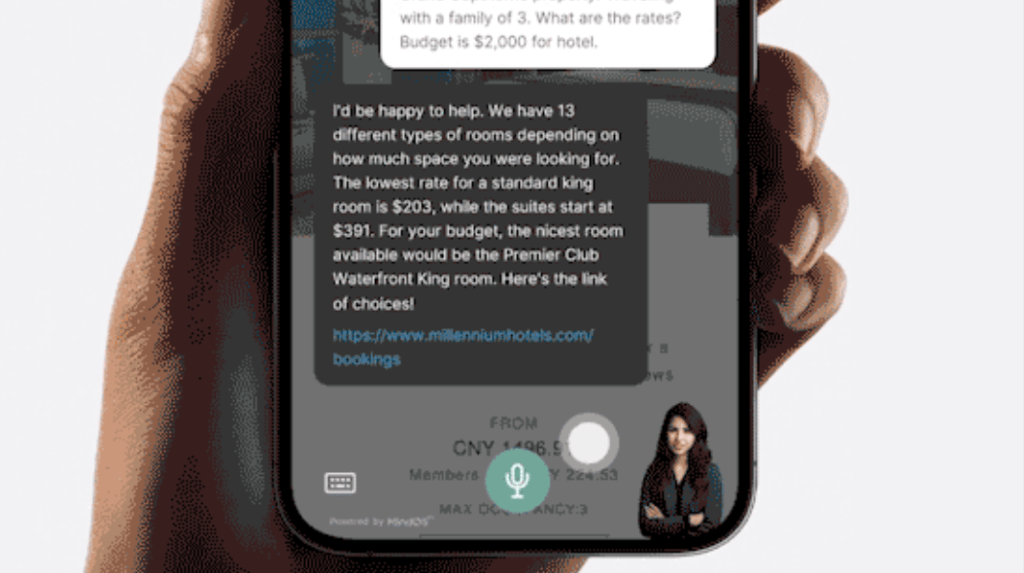 hand holding smartphone displaying Mindverse AI