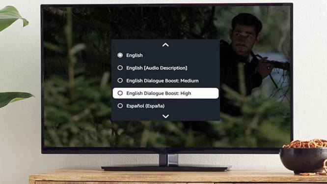 Amazon Prime displayed on TV screen