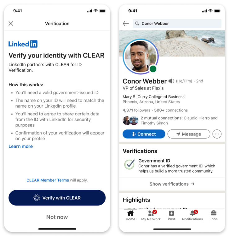 LinkedIn's new verification