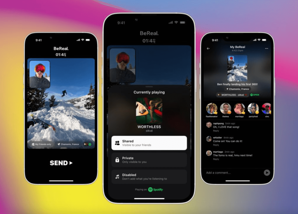 Spotify and Bereal integration