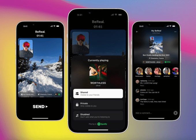 Spotify and Bereal integration