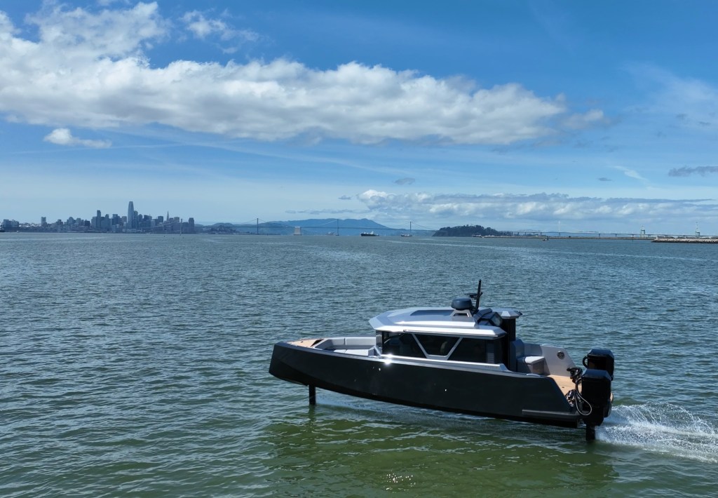 Navier's N30 foils through the waters of San Francisco Bay.