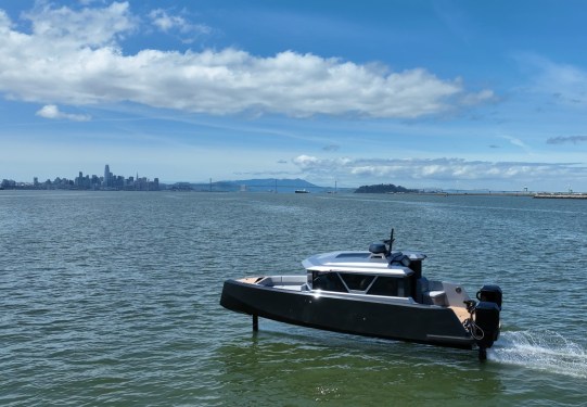 Navier's N30 foils through the waters of San Francisco Bay.
