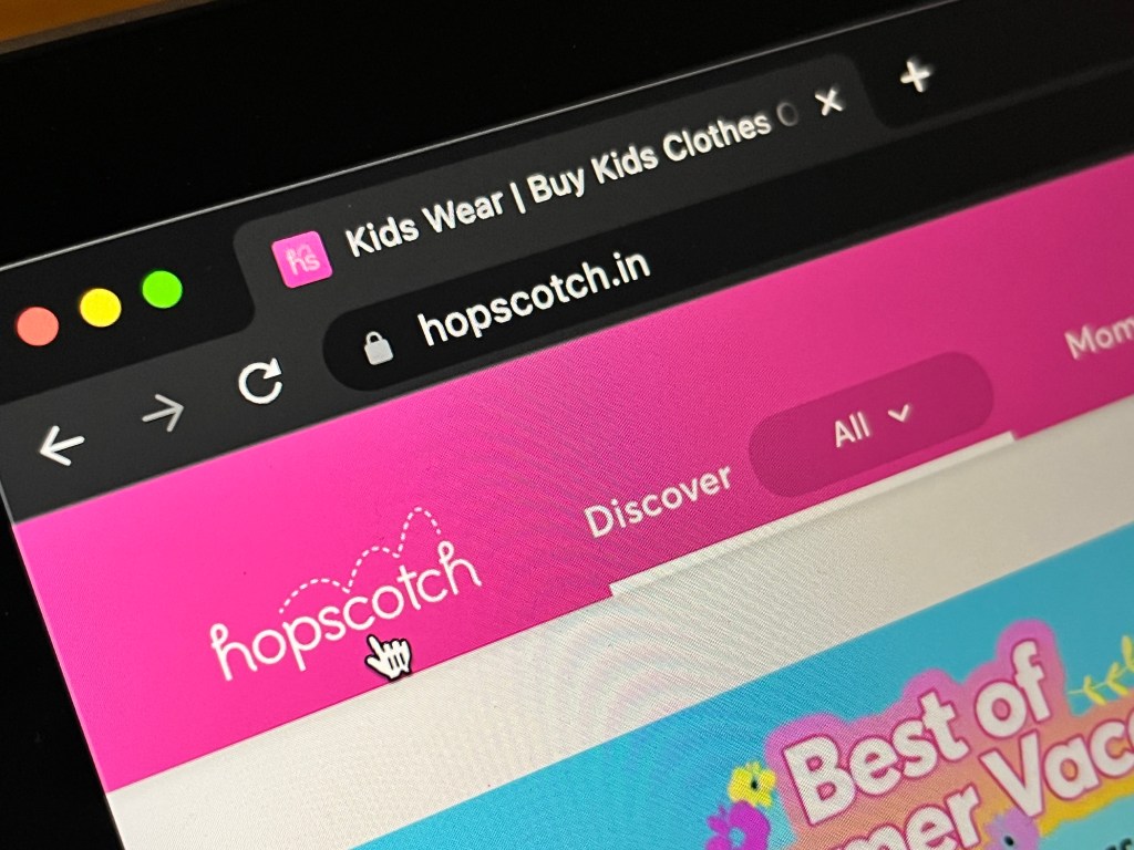portion of Hopscotch site on laptop screen
