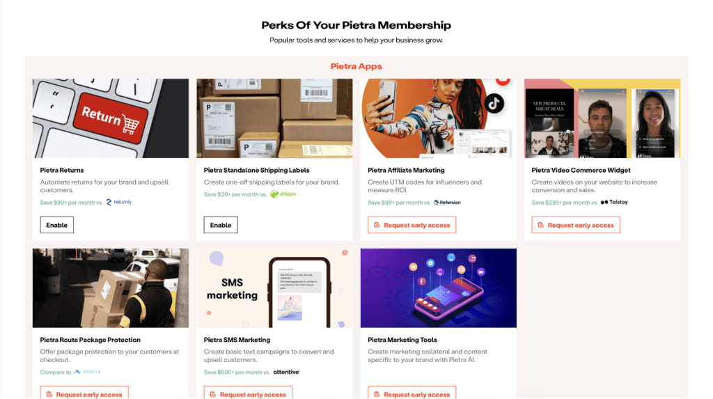 Pietra commerce enablement