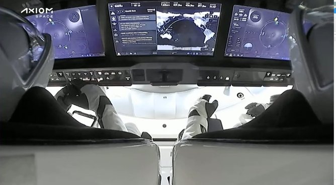 view from space in Axiom Space capsule
