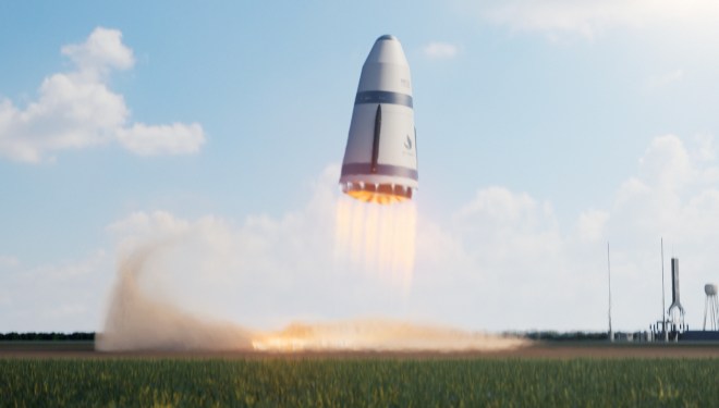 Stoke Space capsule blasting off