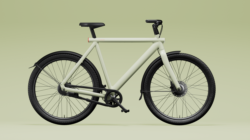 VanMoof foam green S4 e-bike