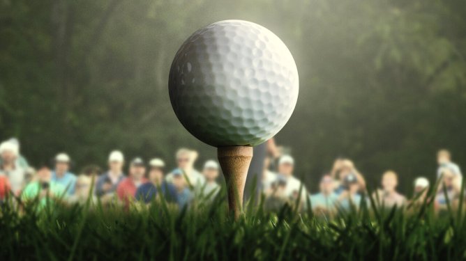 golf ball on a tee