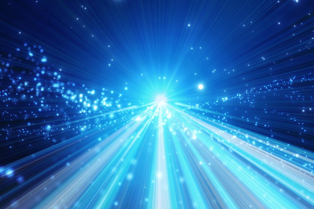 Data streaming from a light source.