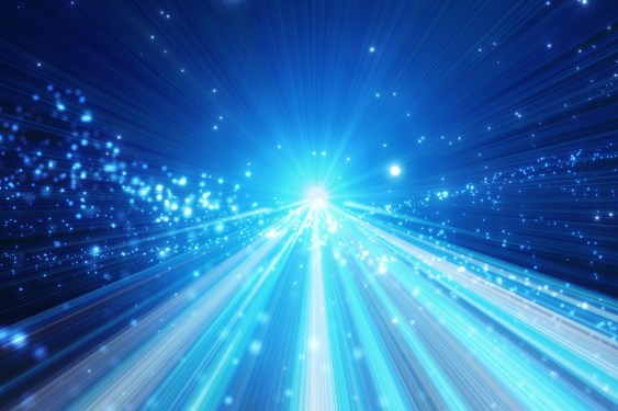 Data streaming from a light source.