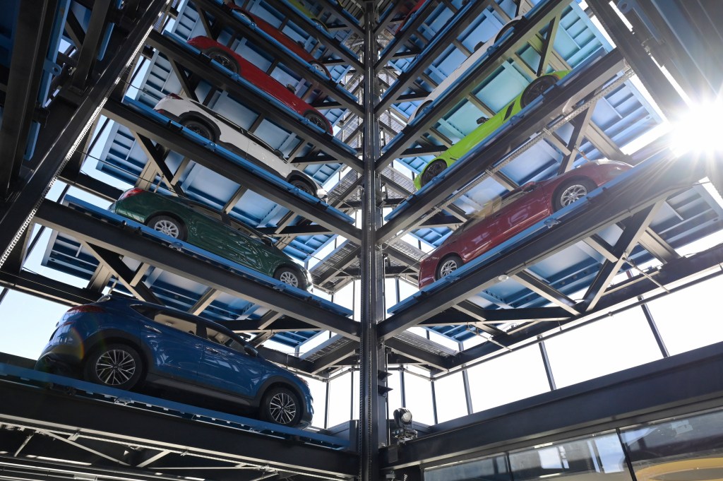 Inside Carvana's car vending machine