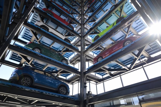 Inside Carvana's car vending machine