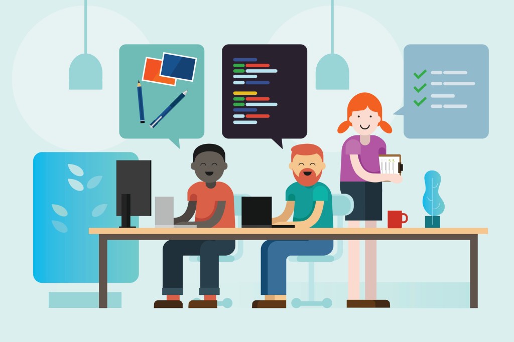 Web design and development concept.