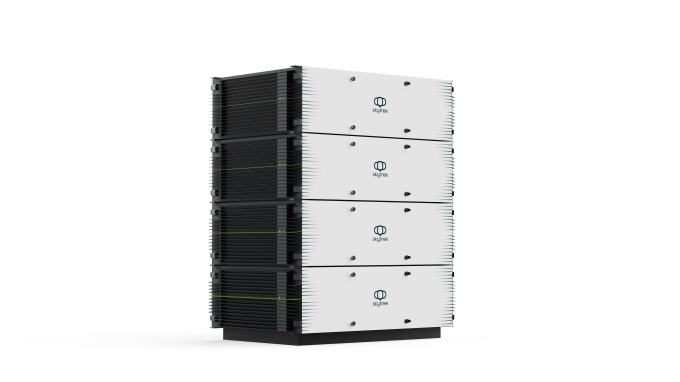 A rendering of Skytree modular CO2 scrubbers