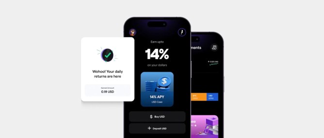 Crypto app Pillow displayed on smartphone screens