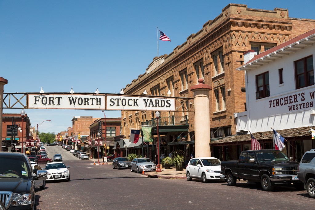 Fort Worth Stock Yards sign, Texas, USA