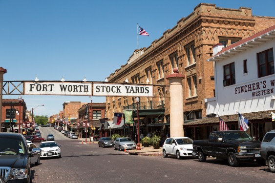 Fort Worth Stock Yards sign, Texas, USA