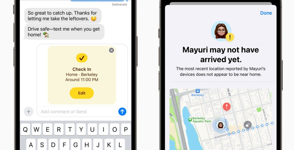 iPhone Check In feature