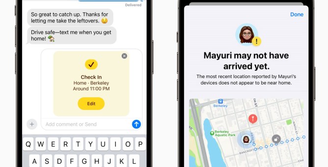 iPhone Check In feature