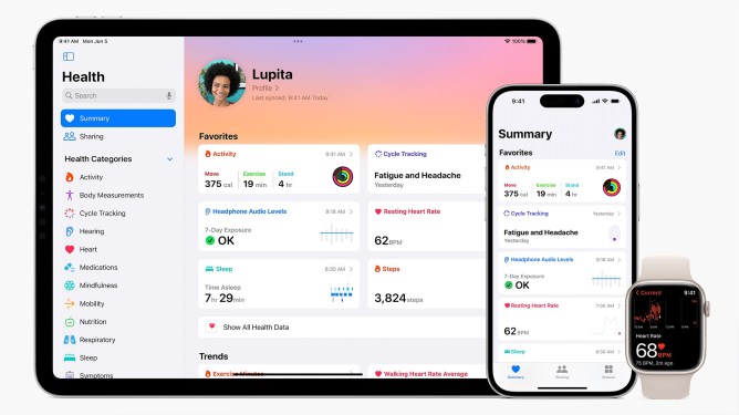Apple Health app on the iPad