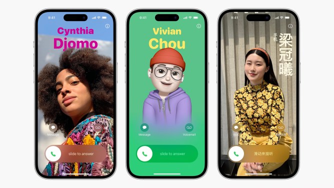 Apple FaceTime screens