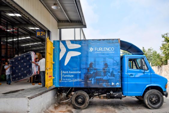 Furlenco truck at loading bay