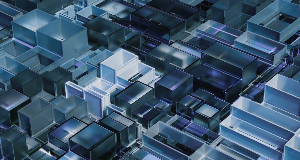 3D abstract stacked cube