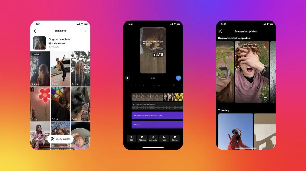 Instagram Reels templates