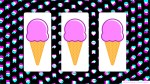 drawing of 3 ice cream cones