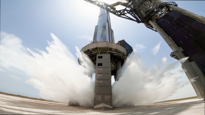 Starship water deluge test